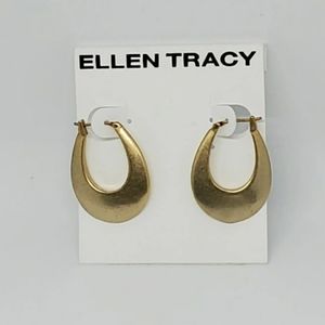 NWT ELLEN TRACY GOLD TONE EARRINGS